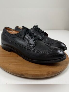 Alden Longwing Wingtip Alpine Grain Black Dress shoes